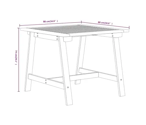 5-Daļīgs Dārza Mēbeļu Komplekts, Akācijas Masīvkoks Vidaxl