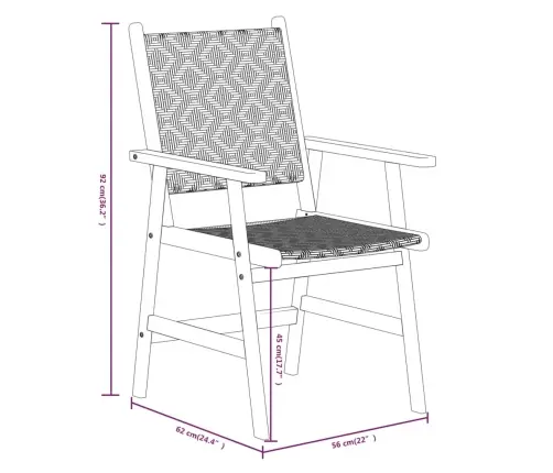 5-Daļīgs Dārza Mēbeļu Komplekts, Akācijas Masīvkoks Vidaxl