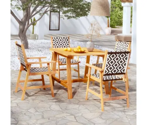 5-Daļīgs Dārza Mēbeļu Komplekts, Akācijas Masīvkoks Vidaxl