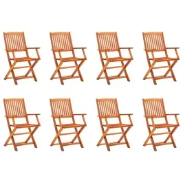Saliekami Dārza Krēsli, 8 Gab., Eikalipta Masīvkoks Vidaxl Saliekami Dārza Krēsli, 8 Gab., Eikalipta Masīvkoks Vidaxl