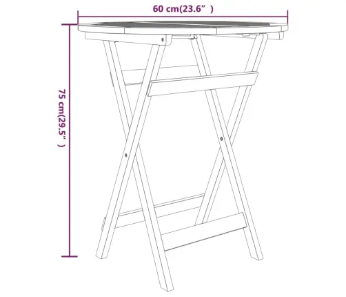 3-Daļīgs Dārza Mēbeļu Komplekts, Masīvs Tīkkoks Vidaxl