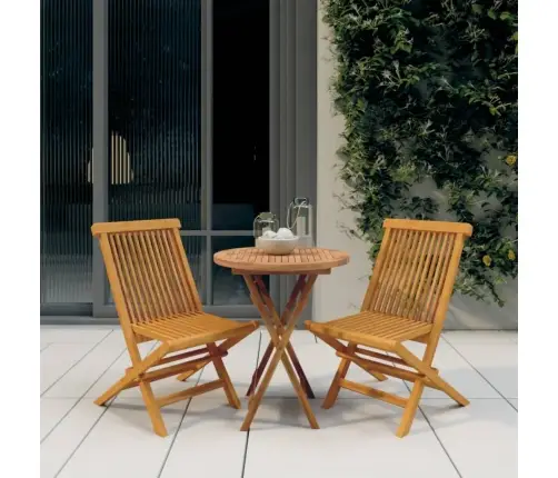 3-Daļīgs Dārza Mēbeļu Komplekts, Masīvs Tīkkoks Vidaxl