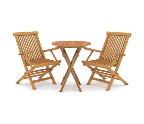 Sodo Valgomojo Baldų Komplektas, 3 Dalių, Tikmedžio Masyvas