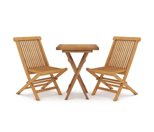 Sodo Valgomojo Baldų Komplektas, 3 Dalių, Tikmedžio Masyvas