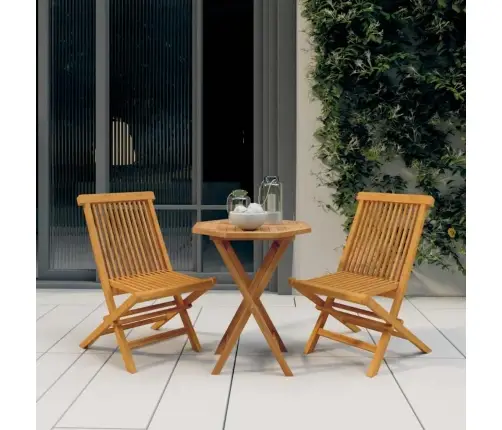 3-Daļīgs Dārza Mēbeļu Komplekts, Masīvs Tīkkoks Vidaxl