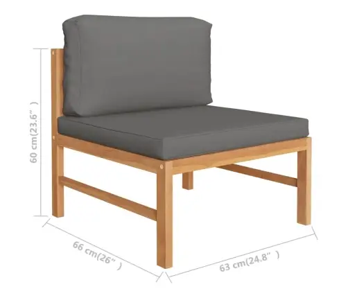 Sodo Komplektas Su Pilkomis Pagalvėlėmis, 4 Dalių, Tikmedis