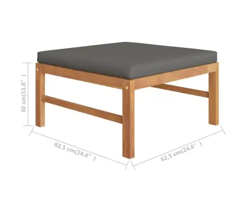 Sodo Komplektas Su Pilkomis Pagalvėlėmis, 4 Dalių, Tikmedis