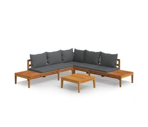 4-Osaline Aiadiivanikomplekt, Tumehallid Padjad, Akaatsiapuit