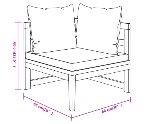 4-Osaline Aiadiivanikomplekt, Tumehallid Padjad, Akaatsiapuit
