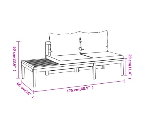 5-Osaline Aiadiivanikomplekt, Tumehallid Padjad, Akaatsiapuit