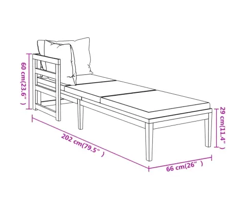 3-Daļīgs Dārza Atpūtas Mēbeļu Komplekts Ar Spilveniem, Akācija Vidaxl