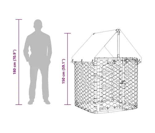 Katusega Koeraaed, 100 X 100 X 150 Cm