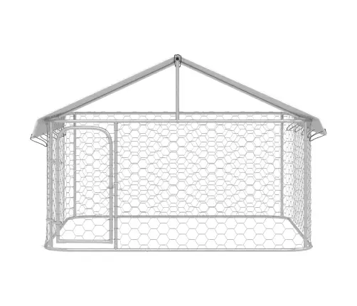 Lauko Voljeras Šunims Su Stogu, 200X200X150Cm