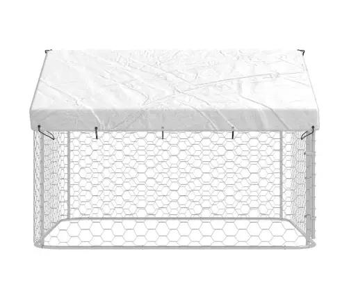 Lauko Voljeras Šunims Su Stogu, 200X200X150Cm