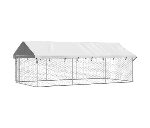 Suņu Voljērs Ar Jumtu, 400X200X150 Cm Vidaxl