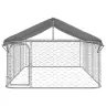 Suņu Voljērs Ar Jumtu, 400X200X150 Cm Vidaxl