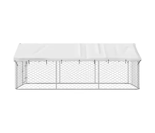 Suņu Voljērs Ar Jumtu, 400X200X150 Cm Vidaxl