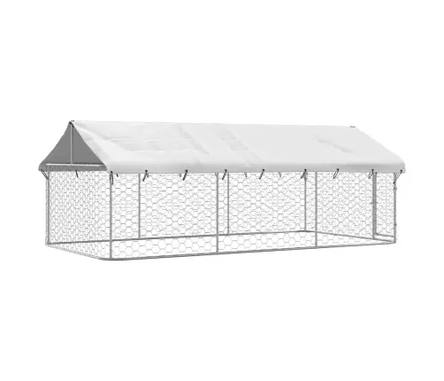 Suņu Voljērs Ar Jumtu, 400X200X150 Cm Vidaxl