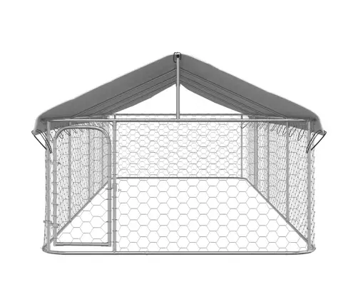 Lauko Voljeras Šunims Su Stogu, 600X200X150Cm