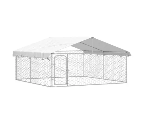 Suņu Voljērs Ar Jumtu, 300X300X150 Cm Vidaxl