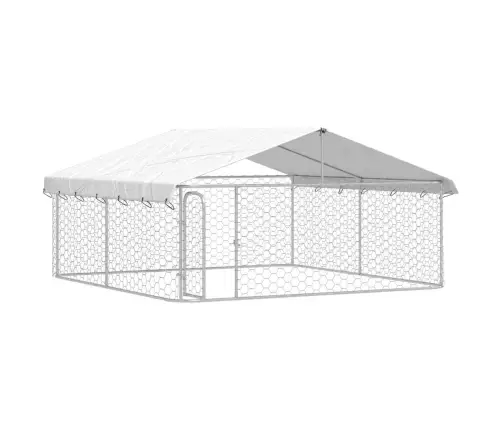 Suņu Voljērs Ar Jumtu, 300X300X150 Cm Vidaxl