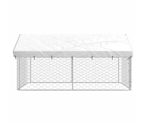 Suņu Voljērs Ar Jumtu, 300X300X150 Cm Vidaxl