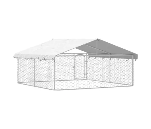 Suņu Voljērs Ar Jumtu, 300X300X150 Cm Vidaxl