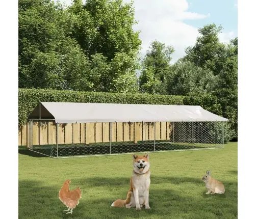 Suņu Voljērs Ar Jumtu, 600X300X150 Cm Vidaxl