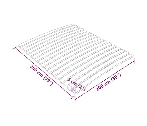 Lovos Grotelių Pakaitalas Su 17 Grotelių, 100 X 200 Cm