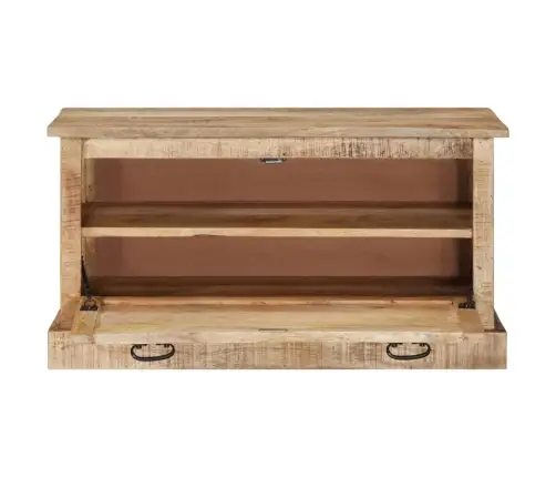 Jalanõude Hoiupink, 85 X 40 X 45 cm Toekas Mangopuit