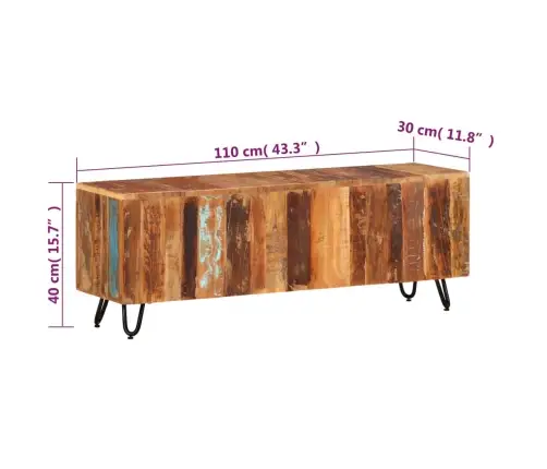 Televizoriaus Spintelė, 110X30X40cm Perdirbta Mediena