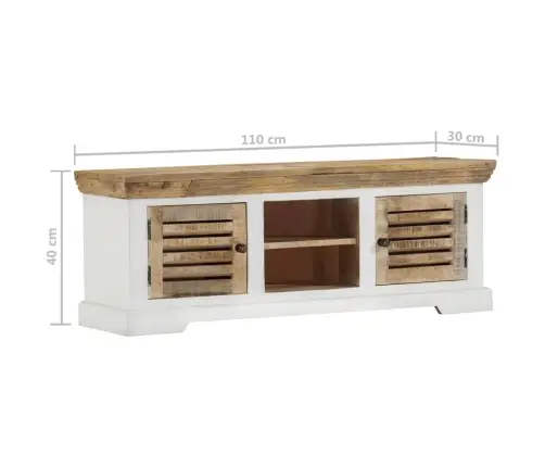 Tv Skapītis, 110X30X40 Cm, Mango Masīvkoks Vidaxl