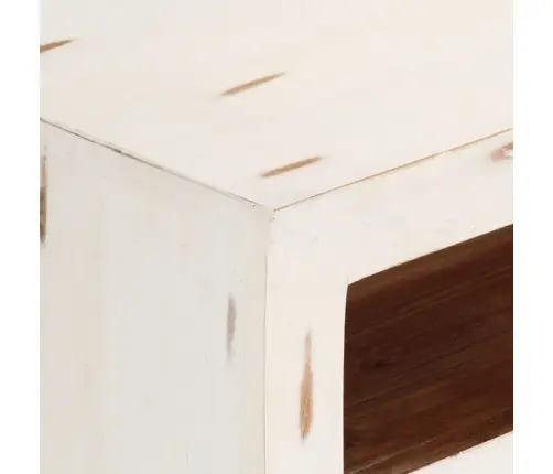 Televizoriaus Spintelė, Balta, 110X30X40cm Akacijos Masyvas