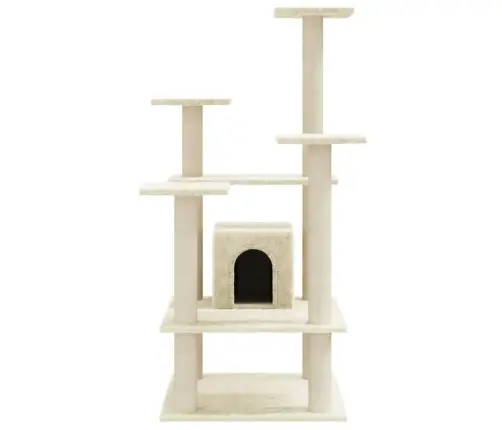 Kassimaja Sisalköitega Kraapimispuudega, Kreemjas, 110 Cm