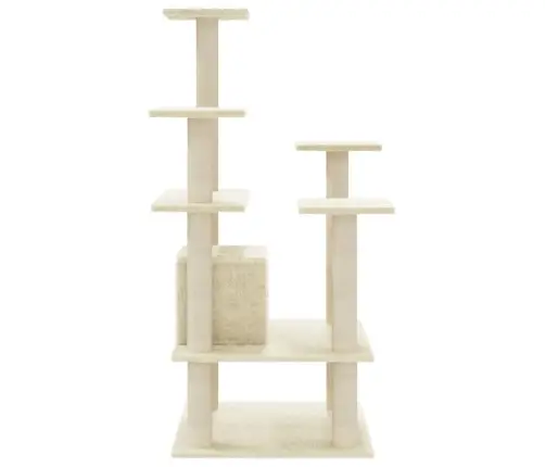 Kassimaja Sisalköitega Kraapimispuudega, Kreemjas, 110 Cm