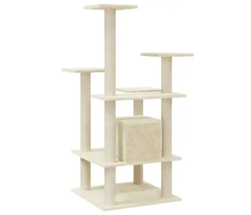 Kassimaja Sisalköitega Kraapimispuudega, Kreemjas, 110 Cm