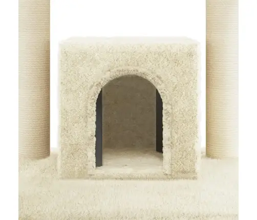 Kassimaja Sisalköitega Kraapimispuudega, Kreemjas, 110 Cm