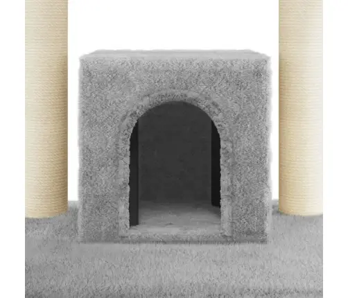 Kassimaja Sisalköitega Kraapimispuudega, Helehall, 110 Cm