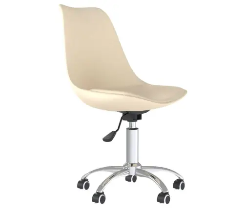 Grozāmi Virtuves Krēsli, 4 Gab., Krēmkrāsas Audums Vidaxl