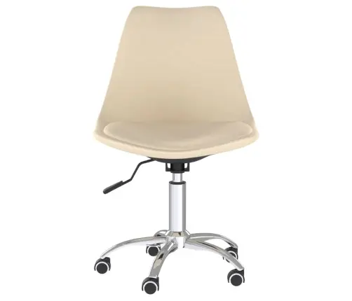 Grozāmi Virtuves Krēsli, 4 Gab., Krēmkrāsas Audums Vidaxl