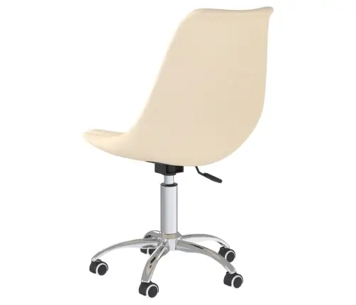 Grozāmi Virtuves Krēsli, 4 Gab., Krēmkrāsas Audums Vidaxl