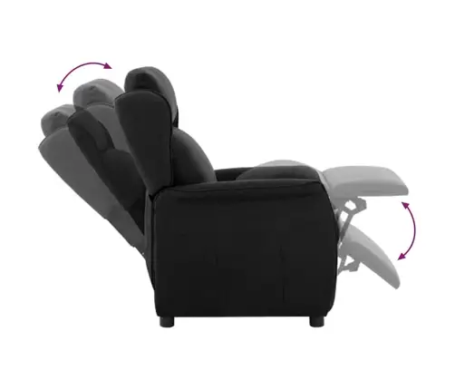 Atpūtas Krēsls Melna Auduma Vidaxl