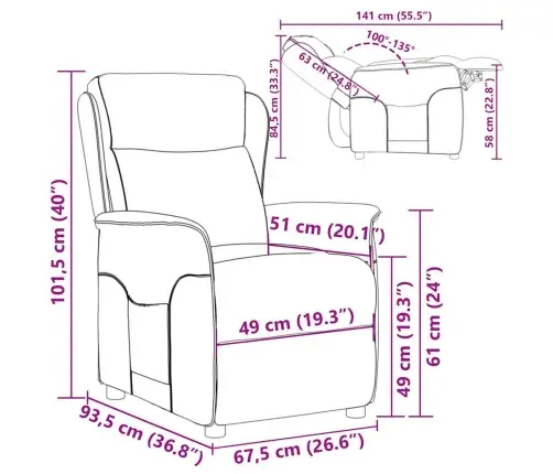 Atpūtas Krēsls Tumši Brūns 67,5X93,5X101,5 Cm Audums Vidaxl