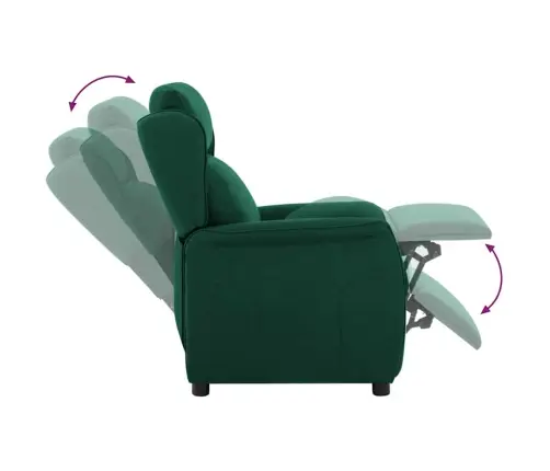 Atpūtas Krēsls Tumši Zaļā Audumā Vidaxl