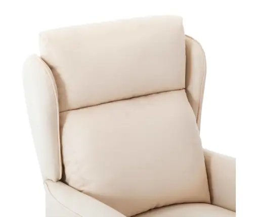 Atpūtas Krēsls Krēmkrāsas Audums Vidaxl