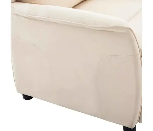 Atpūtas Krēsls Krēmkrāsas Audums Vidaxl