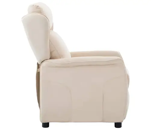 Atpūtas Krēsls Krēmkrāsas Audums Vidaxl