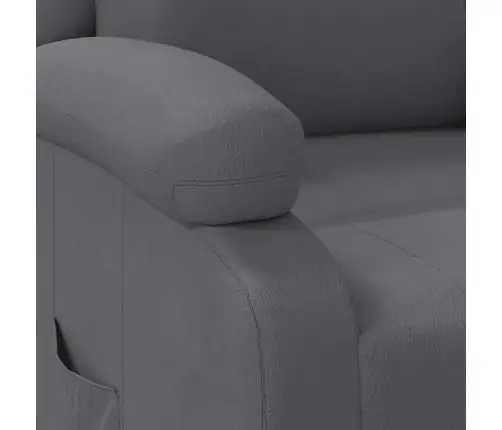 Atlošiamas Krėslas, Pilkos Spalvos, Dirbtinė Oda