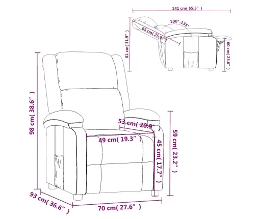 Atpūtas Krēsls, Atgāžams, Sarkana Mākslīgā Āda Vidaxl Atpūtas Krēsls, Atgāžams, Sarkana Mākslīgā Āda Vidaxl