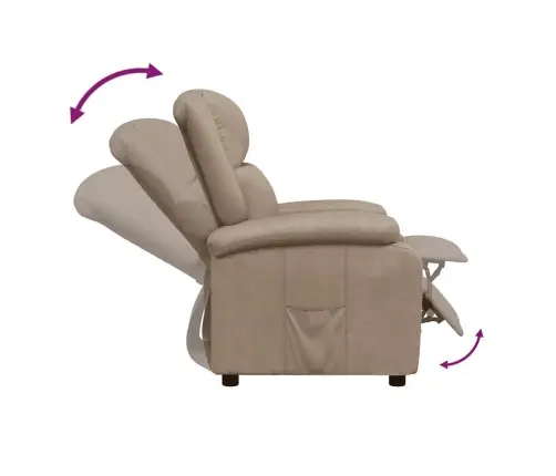 Atlošiamas Krėslas, Kapučino Spalvos, Dirbtinė Oda